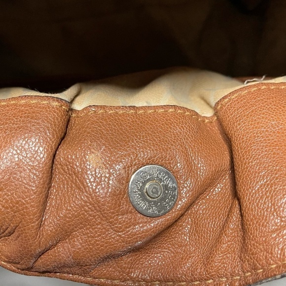 Michael Michael Kors Caramel Leather Shoulder Bag Designer Neutral 90s Y2K - Picture 7 of 11